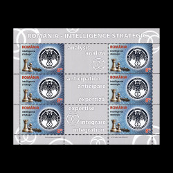 România - Intelligence Strategic, minicoli de 6 timbre și 3 vinietă 2013 LP 2006b