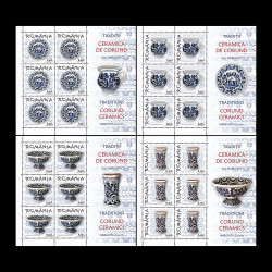 Tradiții - Ceramică de Corund județul Harghita, minicoli de 6 timbre cu manșetă 2013 LP 2008a