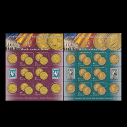 Colecția numismatică a Băncii Naționale a României, minicoli de 6 timbre și 6 viniete 2013 LP 1989c