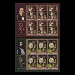 Trandafiri în pictură, minicoli de 6 timbre și 2 vinietă 2013 LP 2007c