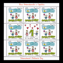 Ziua Internațională a copilului, minicoală de 8 timbre și 1 vinietă 2012 LP 1943c