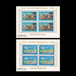 Colaborarea Cultural-Economică Intereuropeană, 2 blocuri de 4 timbre, 1979, LP 978A