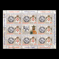 Emisiune comună România - Ordinul Suveran Militar din Malta, minicoală de 8 timbre și 1 vinietă 2012 LP 1961e
