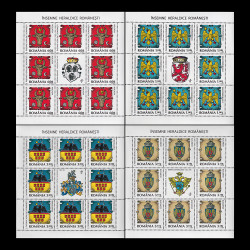 Însemne Heraldice Românești, minicoli de 8 timbre și 1 vinietă 2008 LP 1816a