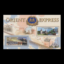 Emisiune comună România - Austria: Orient Express, bloc de 2 timbre 2010 LP 1878a