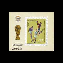 Campionatul Mondial de Fotbal - Spania, coliță dantelată, 1981, LP 1047