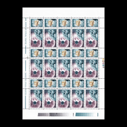 Eclipsă totală de soare (hârtie import Anglia) minicoală de 15 timbre și 15 viniete 1999 LP 1487b