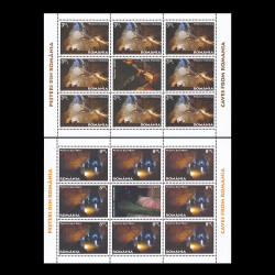 Peșteri din România, minicoli de 8 timbre și 1 vinietă 2011 LP 1889b