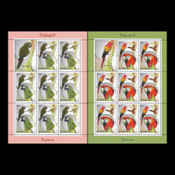 Papagali, minicoli de 8 timbre și 1 vinietă 2011 LP 1890c