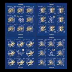 Zodiac I, minicoli de 8 timbre și 1 vinietă 2011 LP 1900e
