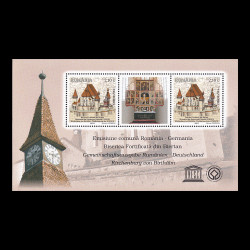 Emisiune comună România - Germania, bloc de 2 timbre și 1 vinietă 2011 LP 1916a