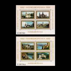 Colaborarea Cultural-Economică Intereuropeană, 2 blocuri de 4 timbre, 1982, LP 1053