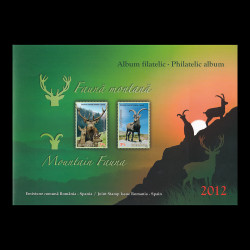 Album filatelic Emisiune comună România - Spania: Faună montană 2012 LP 1957b