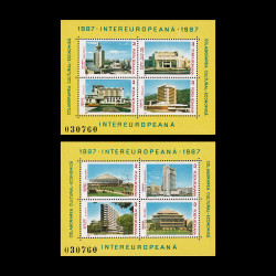 Colaborarea Cultural-Economică Intereuropeană, 2 blocuri de 4 timbre, 1987, LP 1176