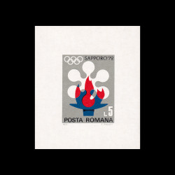 Jocurile Olimpice de iarnă - Sapporo, coliță nedantelată, 1971, LP 779