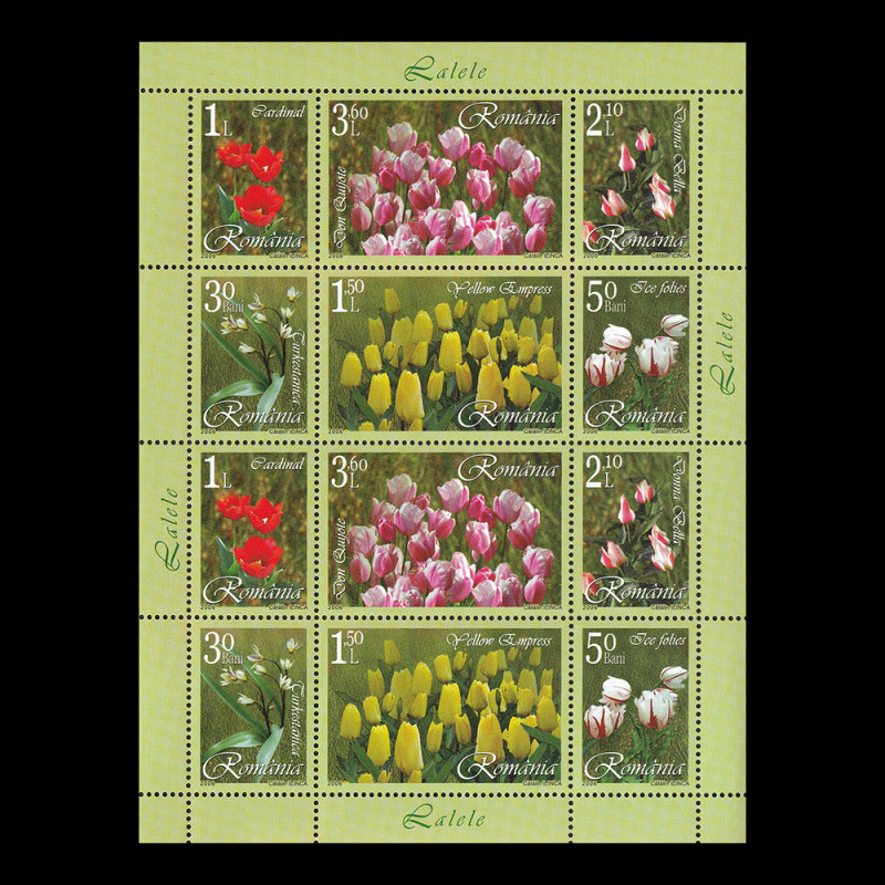 Lalele, minicoală de 12 timbre (2 serii) 2006 LP 1716a