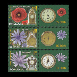 Ceasul florilor I (uzuale), serie cu vinietă 2013 LP 1966b