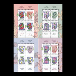 Plante medicinale minicoli de 3 timbre, 1 vinietă și tete-beche 2023 LP 2399c