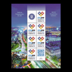 Conferința plenipotențiarilor UIT, minicoală de 6 timbre și 2 viniete 2022 LP 2388b