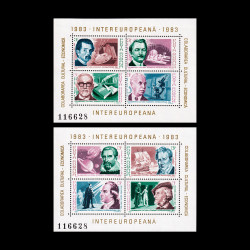 Colaborarea Cultural-Economică Intereuropeană, 2 blocuri de 4 timbre, 1983, LP 1077