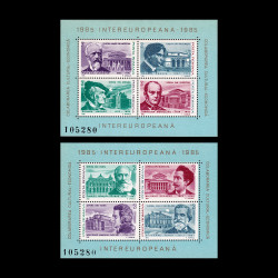 Colaborarea Cultural-Economică Intereuropeană, 2 blocuri de 4 timbre, 1985, LP 1119