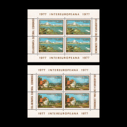 Colaborarea Cultural-Economică Intereuropeană, 2 blocuri de 4 timbre, 1977, LP 936A