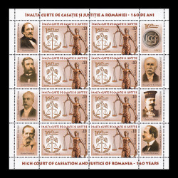 Înalta Curte de Casație și Justiție, minicoală de 8 timbre și 8 viniete 2022 LP 2371c