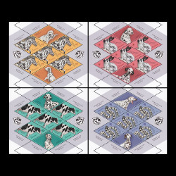 Animale de tip dalmațian, minicoli de 5 timbre și 2 viniete 2022 LP 2358b