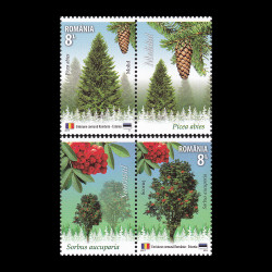 Aurul Pădurilor, specii forestiere, serie cu vinietă 2017 LP 2171