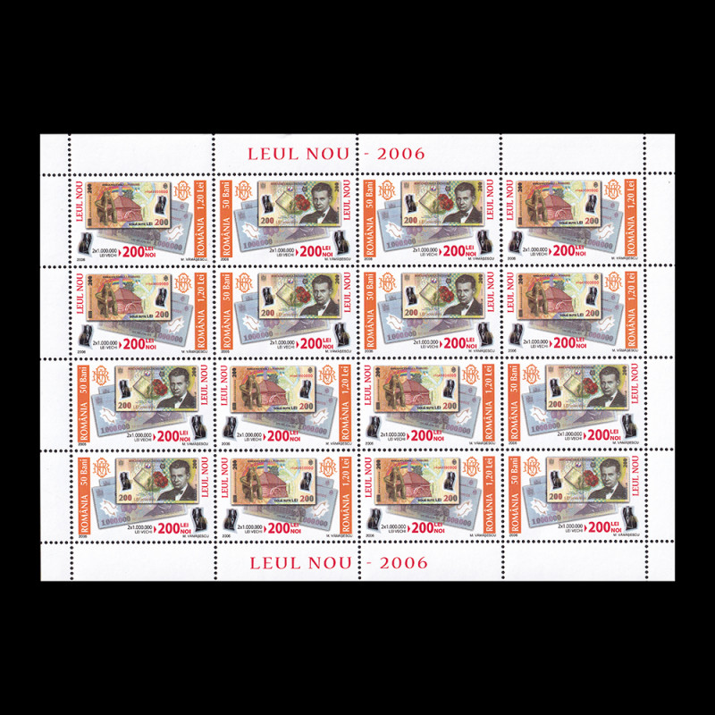 Leul Nou, minicoală de 8 serii (16 timbre) 2006 LP 1750b