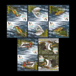 Păsări acvatice, serie tete-beche 2012 LP 1945d