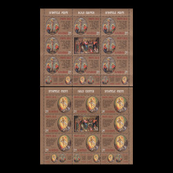Sfintele Paști 2022, minicoli de 8 timbre, 1 vinietă și 3 tabsuri LP 2361d