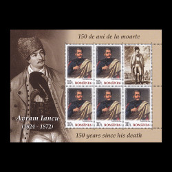 Avram Iancu, 130 de ani de la moarte minicoală de 5 timbre și 1 vinietă 2022 LP 2384c