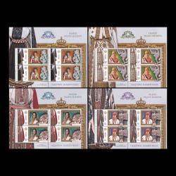 Colecții - Palatul Elisabeta, minicoli de 4 timbre cu manșetă ilustrată 2022 LP 2365b