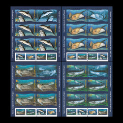 Faună protejată din Marea Neagră, minicoli de 5 timbre și 1 vinietă 2022 LP 2366c