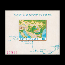 Navigația Europeană pe Dunăre, coliță nedantelată 1977 LP 950