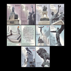 Monumente ale cinstirii eroilor neamului serie cu vinietă 2018 LP 2215a