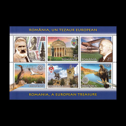 România, un tezaur european, bloc de 6 timbre, 2019, LP 2226A