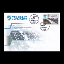 TRANSGAZ - 35 de ani de tranzit internațional de gaze naturale, Plic prima zi 2009 LP 1848FDC