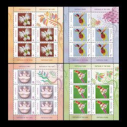 Fanteziile florei, minicoli de 5 timbre și 1 vinietă 2022 LP 2362b