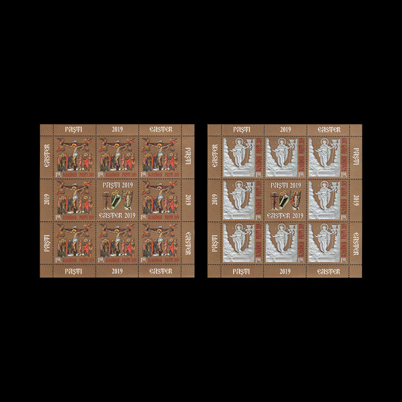 Sfintele Paști 2019, minicoală de 8 timbre și 1 vinietă, LP 2232D