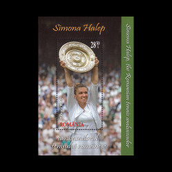 Simona Halep, ambasadorul tenisului românesc - coliță dantelată, 2019, LP 2249