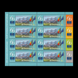 A 60-a Aniversare a Consiliului Europei, minicoală de 8 timbre 2009 LP 1833a
