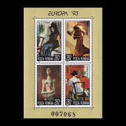 Europa 1993 - Artă contemporană, bloc dantelat LP 1316