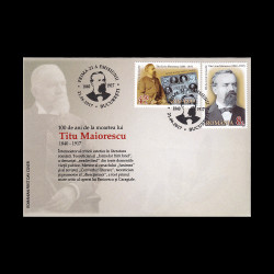 Titu Maiorescu, 100 de ani de la moarte, Plic Prima Zi 2017 LP 2150fdc