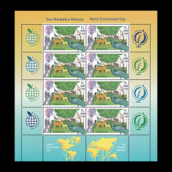 Ziua Mondială a Mediului, minicoală de 8 timbre, 8 viniete și 2 tabs-uri 2023 LP 2420b