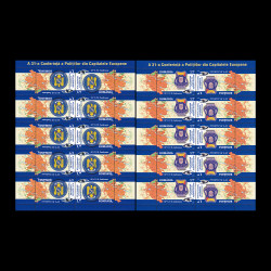 A 31-a Conferință a Polițiilor din Capitalele Europene, minicoli de 10 timbre cu tete-beche 2009 LP 1834c