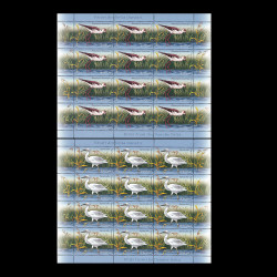 Păsări din Delta Dunării, minicoli de 12 timbre 2009 LP 1827b