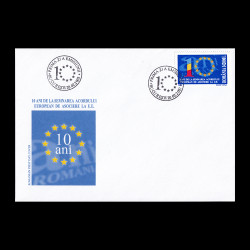 10 ani de la semnarea acordului european de asociere la UE, Plic prima zi 2003 LP 1603FDC