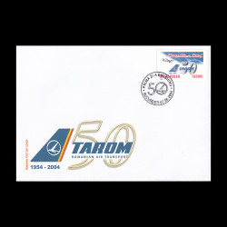 TAROM - 50 de ani de existență (uzuale), Plic prima zi 2004 LP 1646FDC